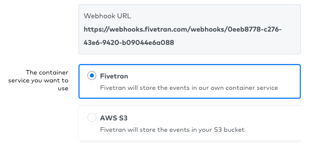 Fivetran Webhook URL