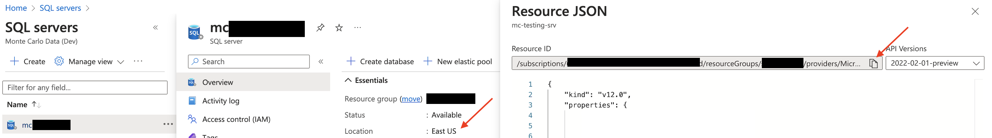 Azure Console Example