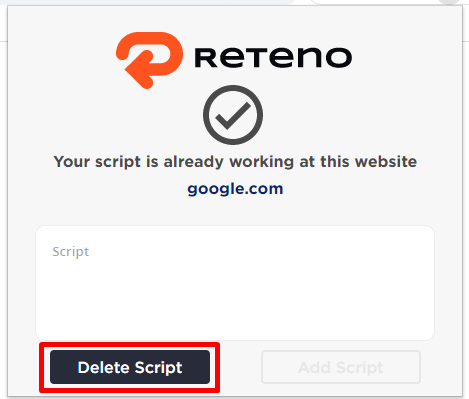 Removing the Reteno Script