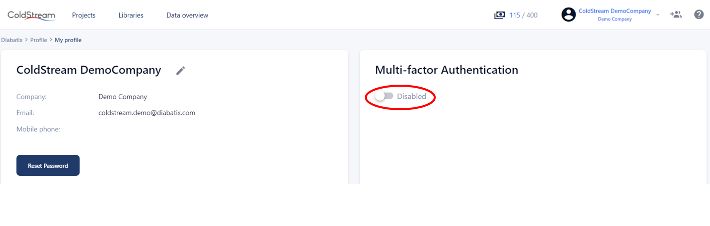 Enable/disable your multi-factor authentication