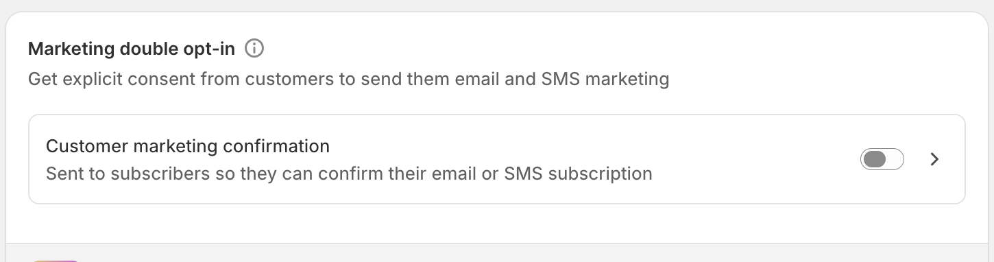 Shopify Customer privacy with toggle off