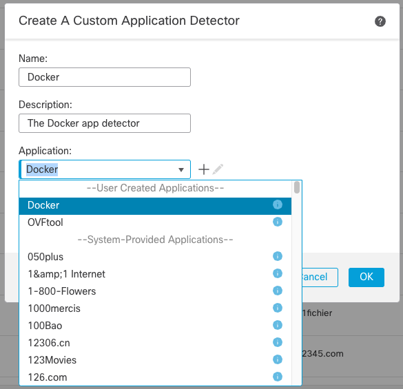 Select the new Docker Application