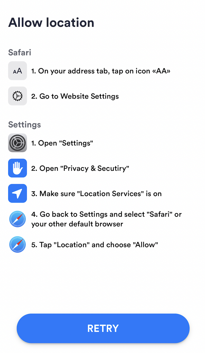 User needs to leave the app to give permission