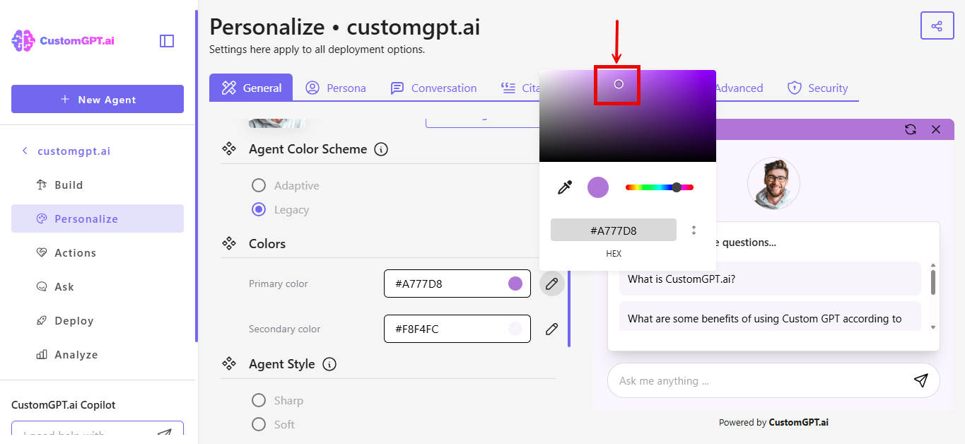 Color selector