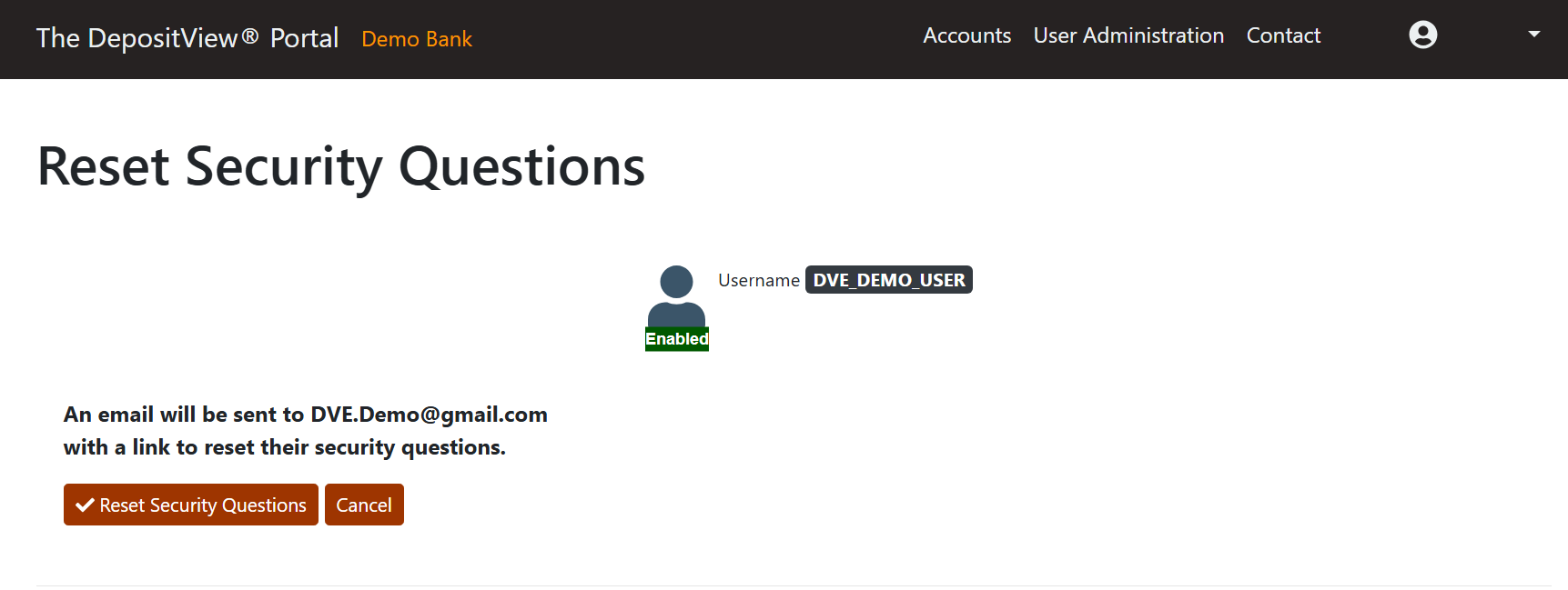 Reset Security Questions