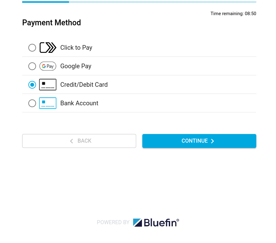 Checkout Component: Selecting Payment Method