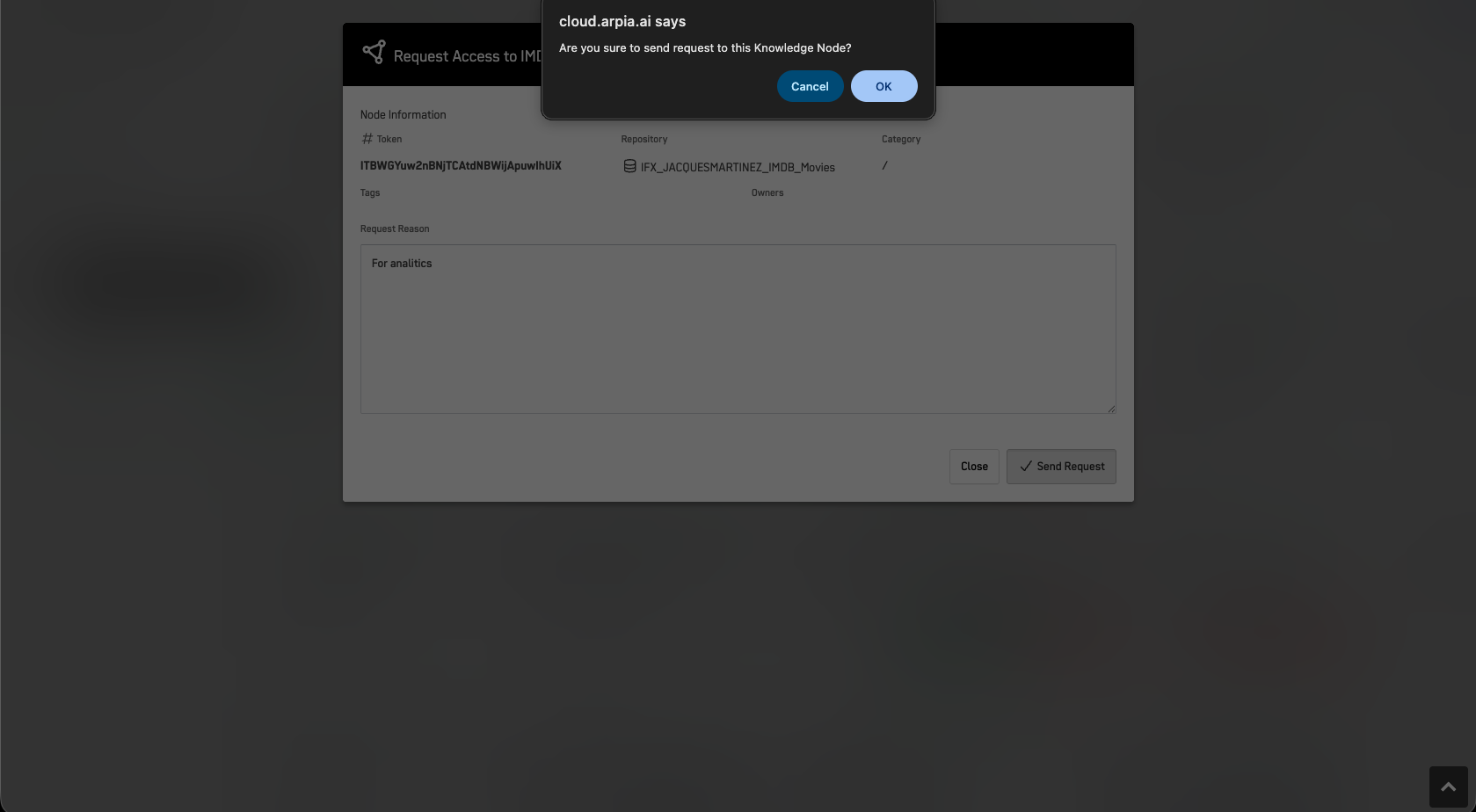 Request Submitted Confirmation