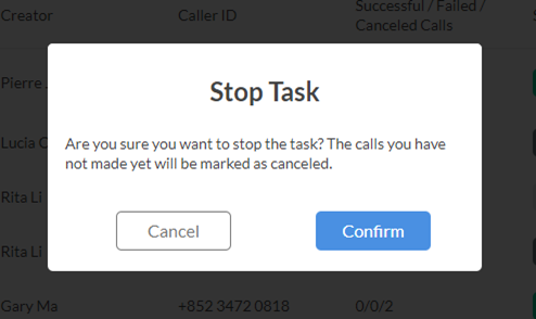 Stop a Call Talk