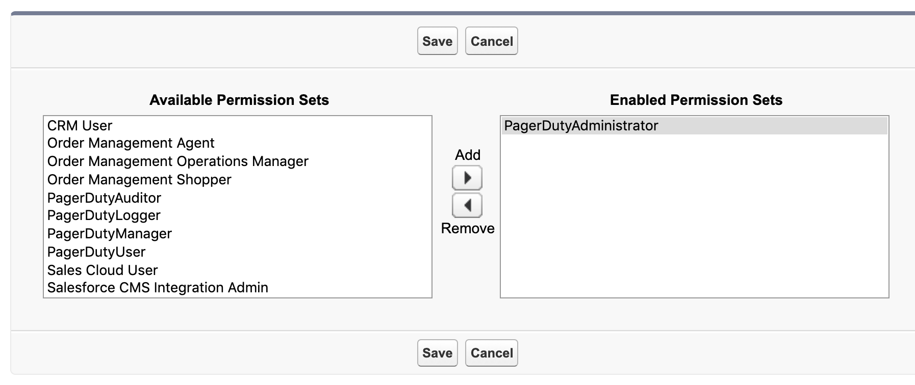 Configure permission sets