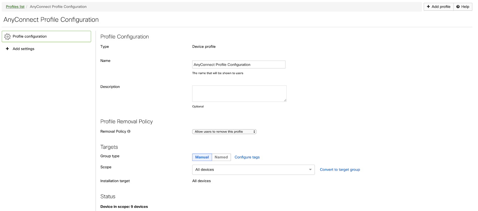 meraki anyconnect