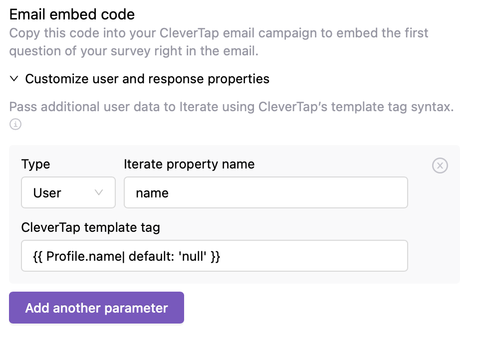 Customize User Properties in Iterate