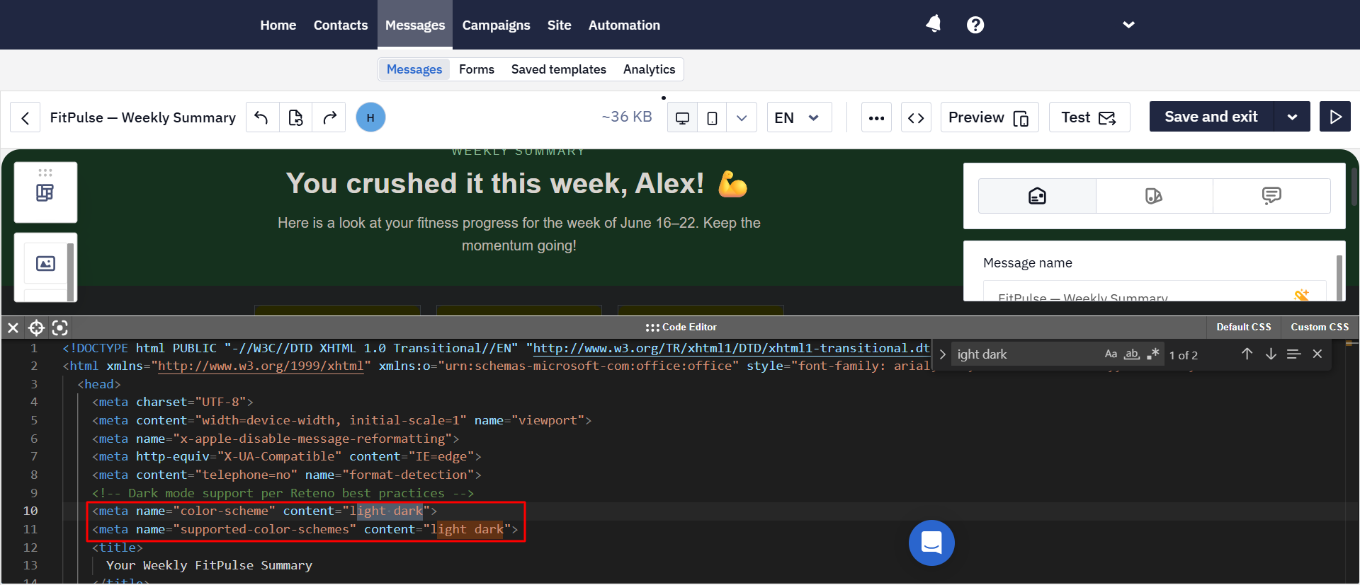 Add Dark Mode Styles in the Code Editor