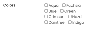 Viewing vertical multi select options