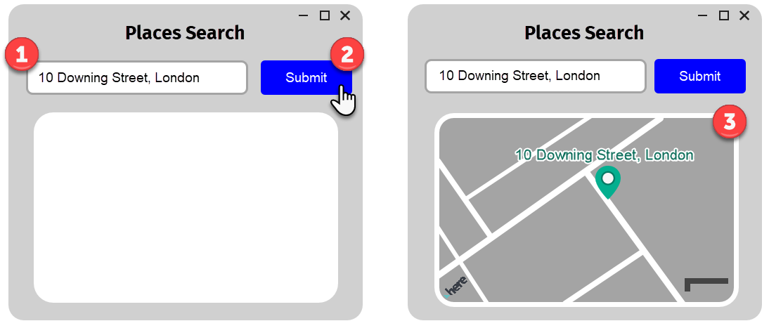 Sample app that combines geocoding and Map Image API v3