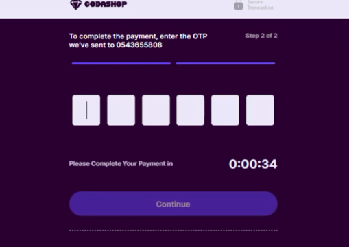 2\. Mobily will send the OTP to the customer’s phone number. User input the OTP and confirm the payment