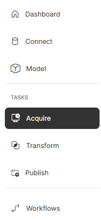 Click Acquire to navigate to the module.