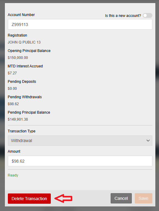 Delete Transaction
