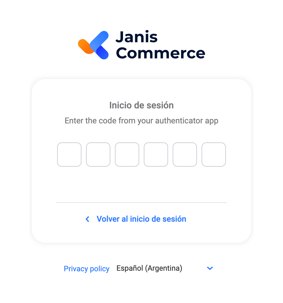 Inicio de sesión con APP de MFA