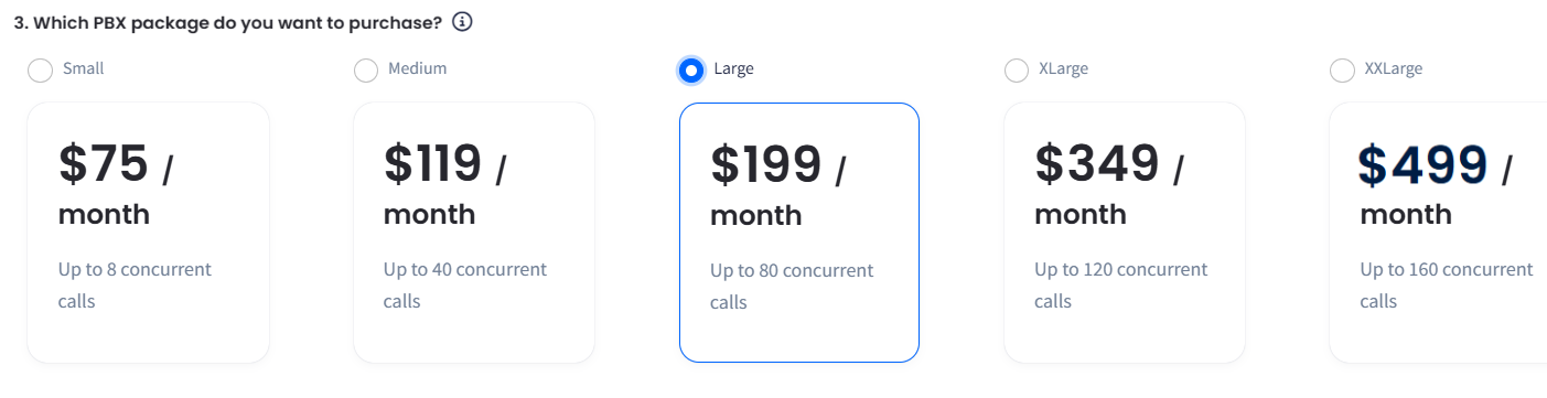 Screenshot with question 3