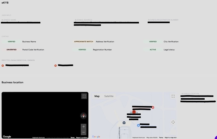 eKYB single session dashboard results