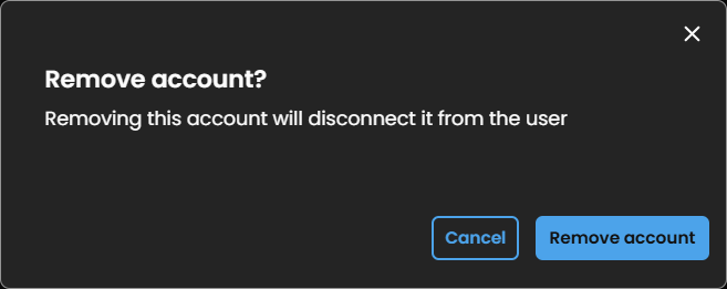 Remove account