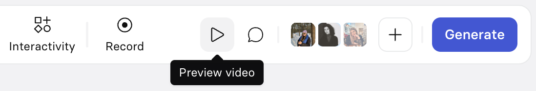 Video preview button