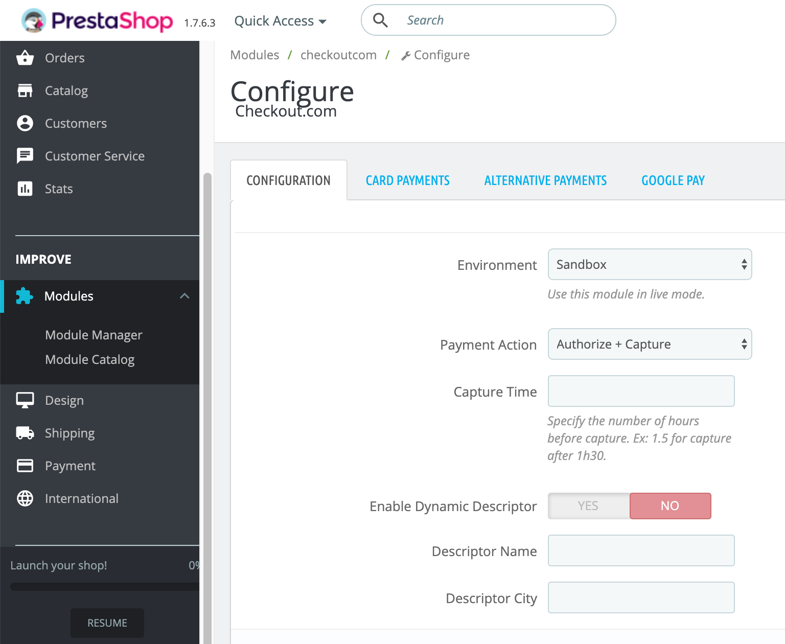 Configure Checkout Plugin