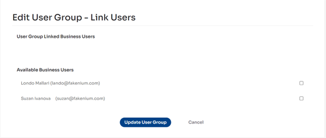 Figure63: Assigning users to a newly created user group