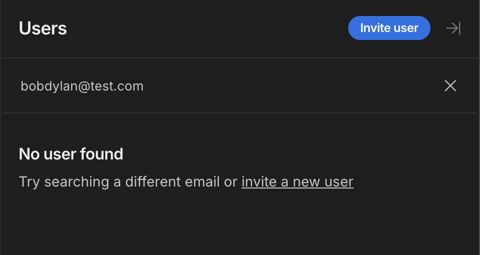 Invite a new user