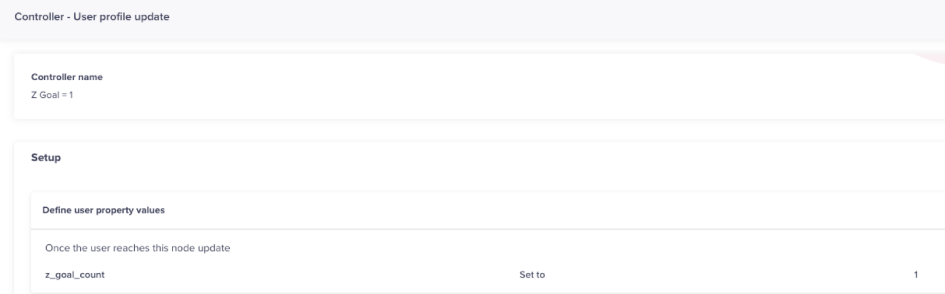 Set count in Profile Update node - Z Behavior