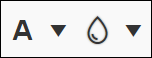 Viewing the Font color and Font highlighter color icons