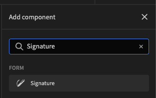 How to find the signature component