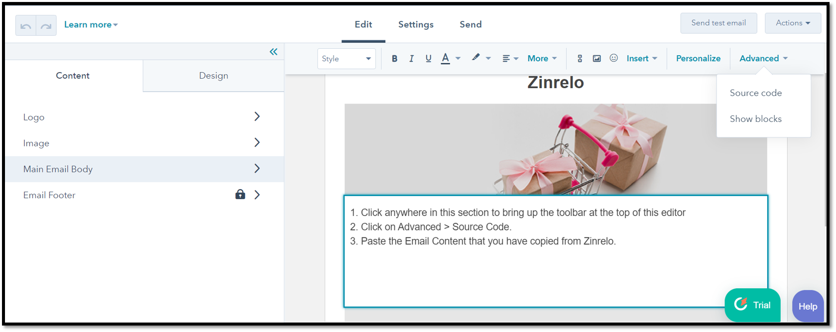 Zinrelo and HubSpot email configuration
