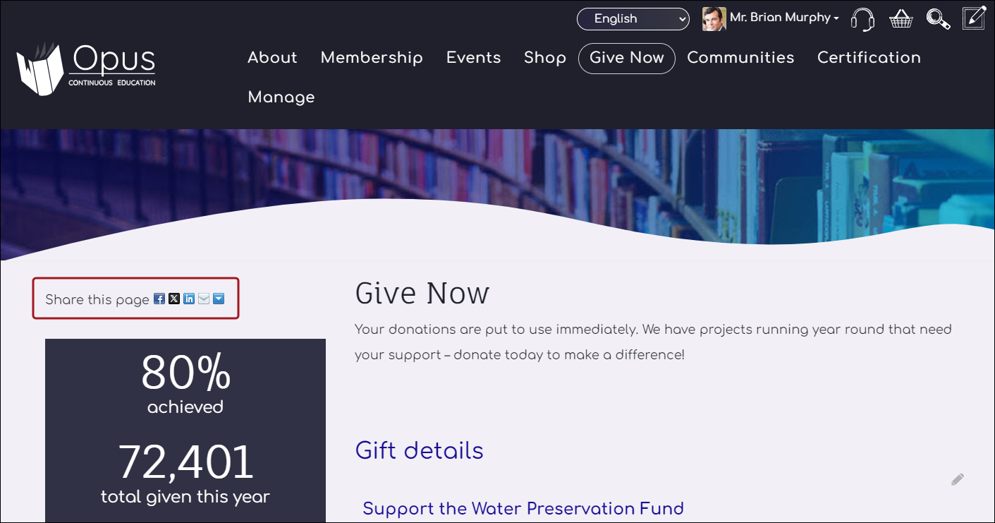 Sharing RiSE web pages