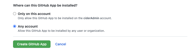 Allowing a GitHub App to Be Installed by Any User or Organization