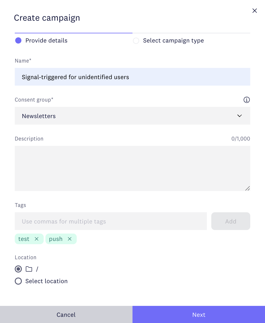 Create a campaign in Connect