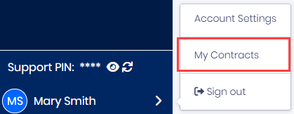 Screenshot of the My Contacts tab