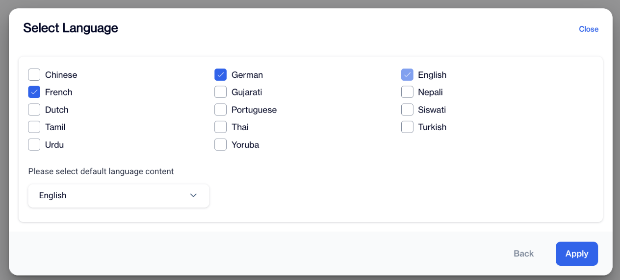 Select Language