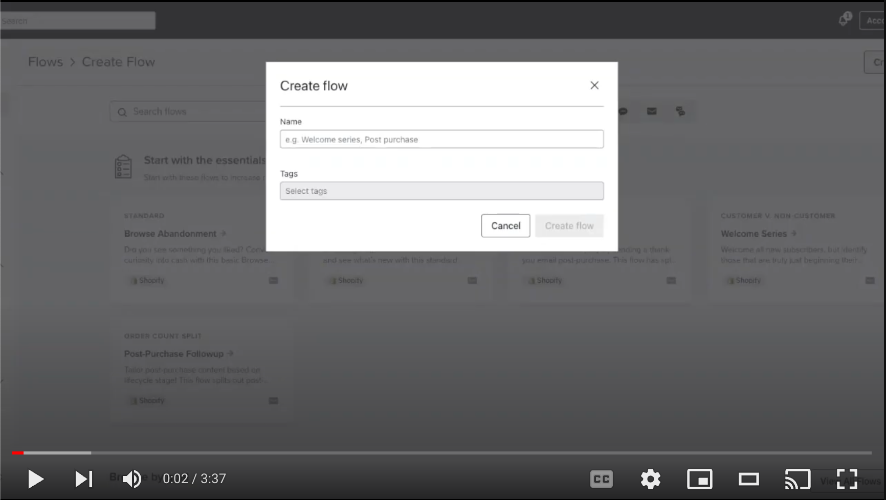 Video Tutorial for Klaviyo credit reminders