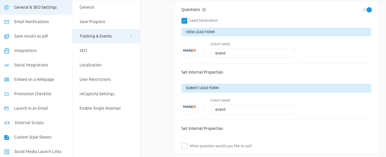 Submit the Lead form