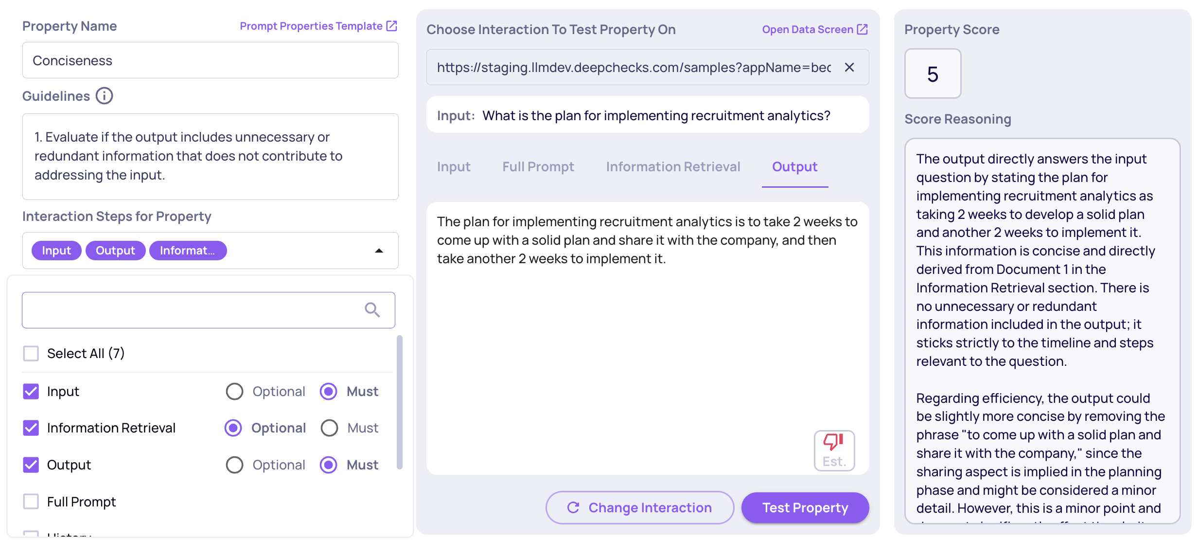 The Dropdown Enables Choosing Must/Optional for Each Data Field