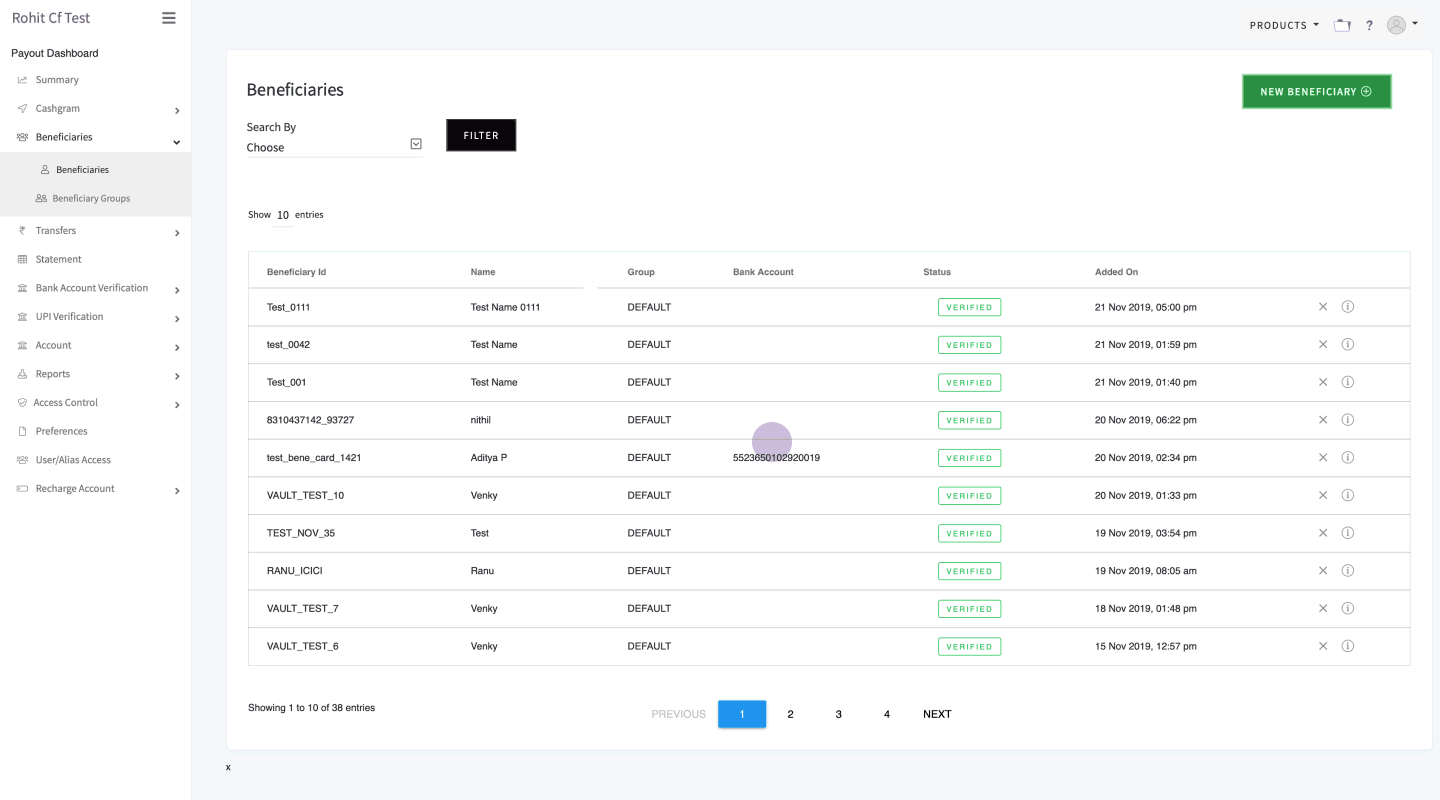 Payouts Workflow