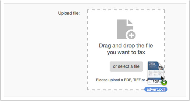 You can upload the file you want to send in one of two ways