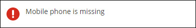 Viewing a Missing Mobile Phone alert example