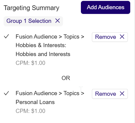**Targeting Summary**