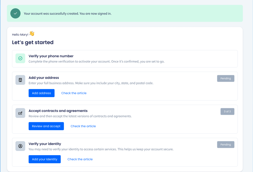 Screenshot of Step 1: Verify Your Phone Number