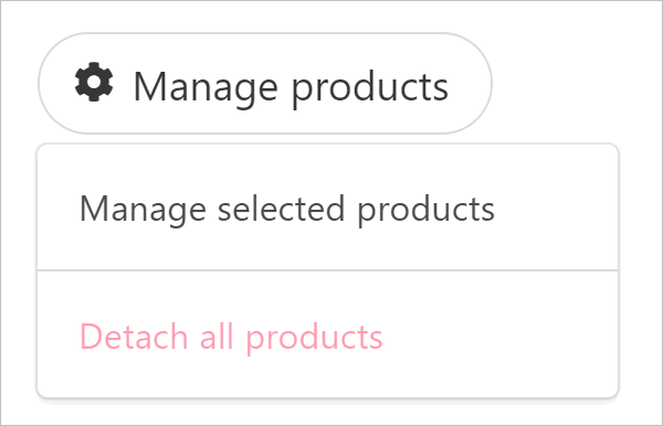 Click Manage selected products