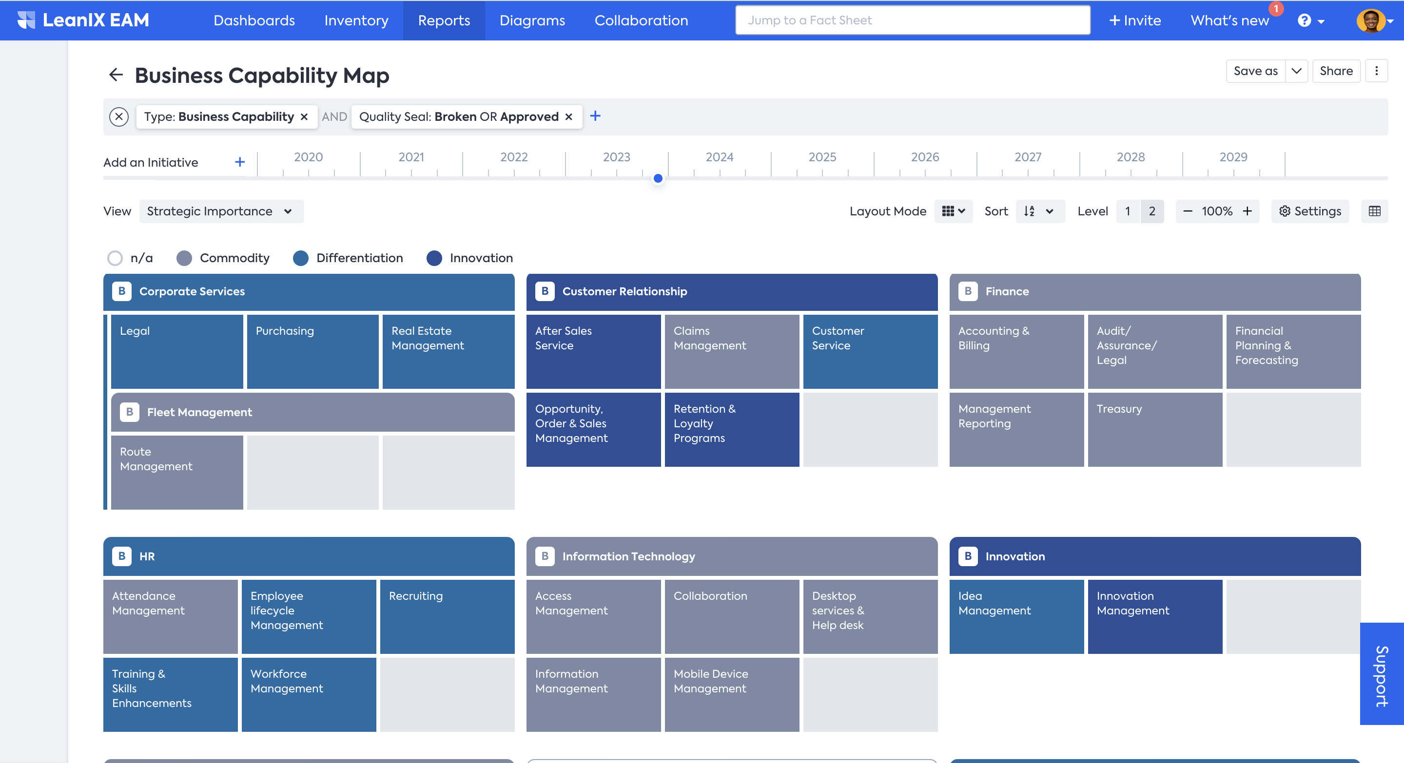 Business Capability Map Report