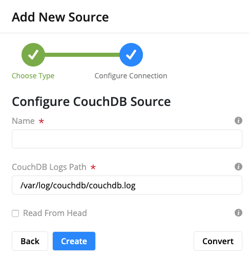 CouchDB Log Configuration Form