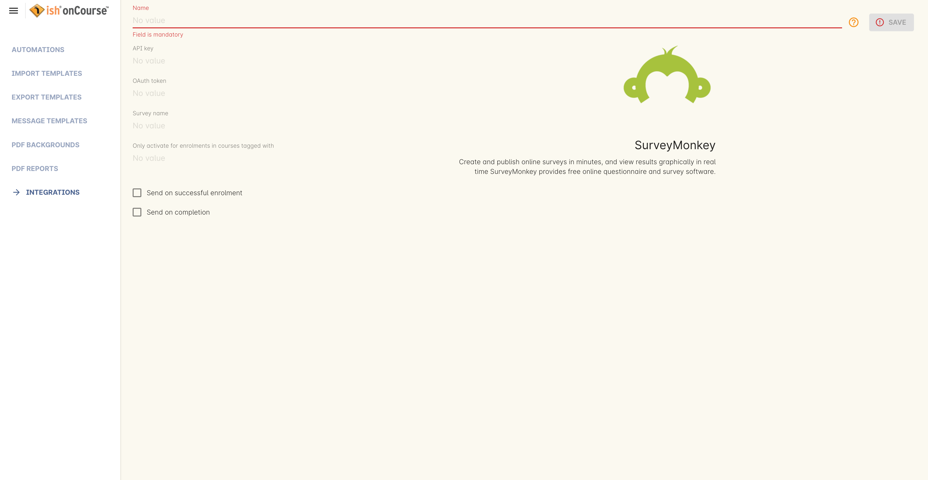 SurveyMonkey integration preferences